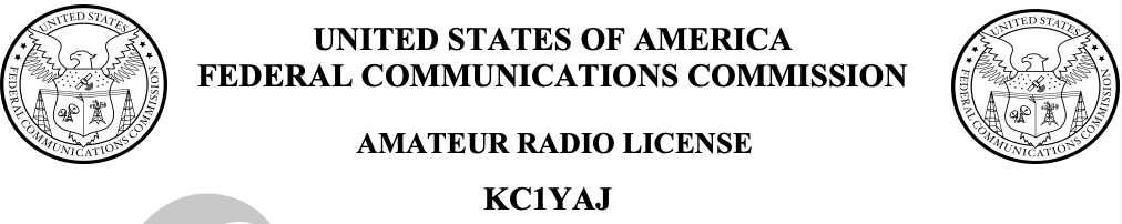FCC Technician License Call Sign